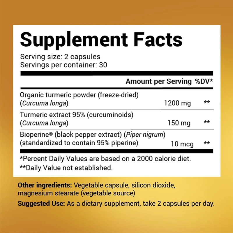 Suplemento de Cúrcuma com Pime - Turmeric Curcumin Capsule avaliação e preço